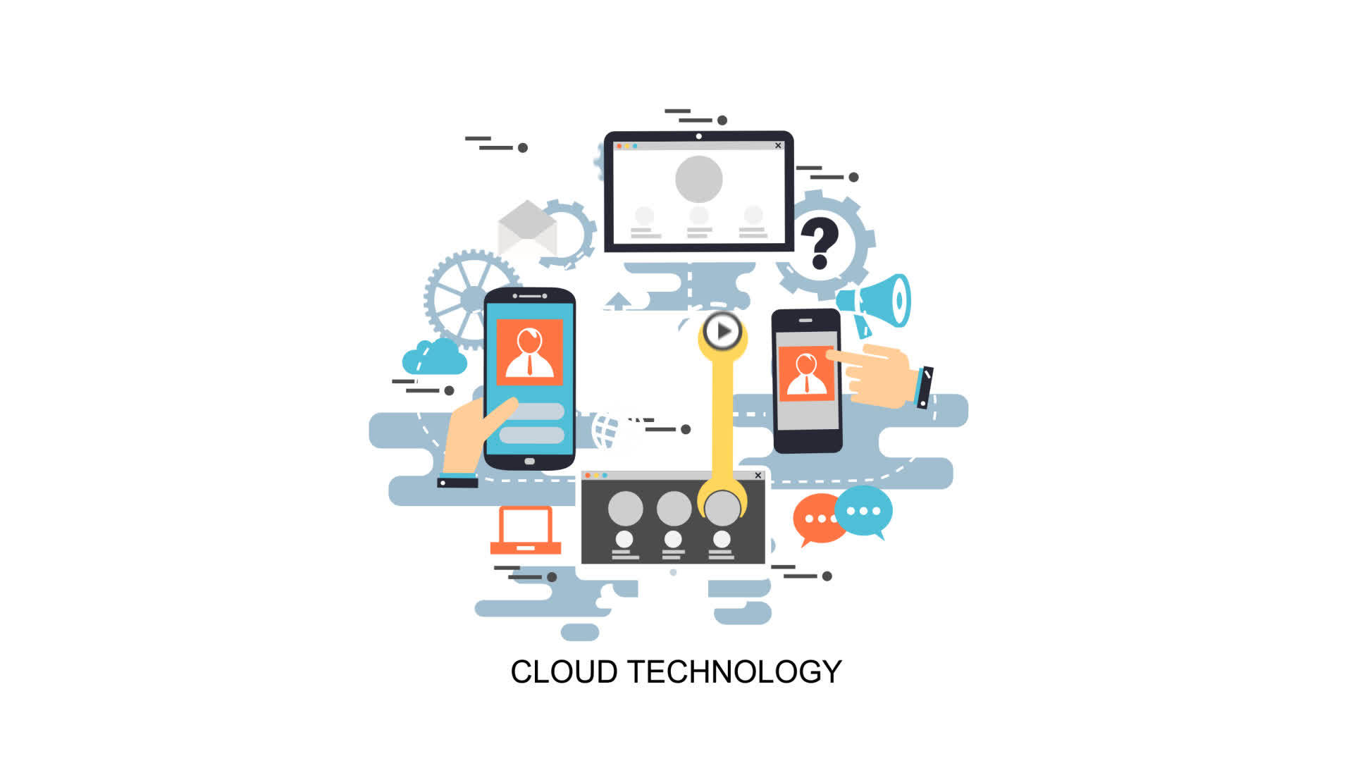 animated cartoon 2d cloud technology icon of nice animation icons for your  Business concept videos easy to use with alpha channel just download it  16972611 Stock Video at Vecteezy