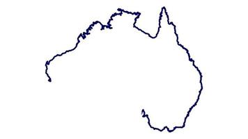 animation de la carte de l'australie sur fond blanc video