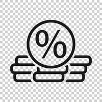 Coins stack icon in flat style. Dollar coin vector illustration on white isolated background. Money stacked business concept.