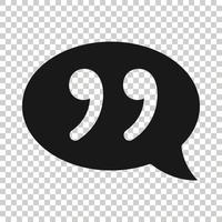 Speak chat icon in flat style. Speech bubble vector illustration on white isolated background. Team discussion business concept.