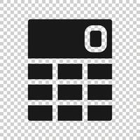 Calculator icon in flat style. Calculate vector illustration on white isolated background. Calculation business concept.