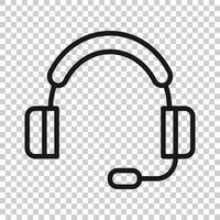 Helpdesk icon in flat style. Headphone vector illustration on white isolated background. Chat operator business concept.