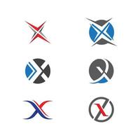 X Letter Logo Template vector icon