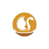 Swan icon Template vector