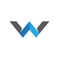 W Letter Logo Template vector