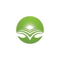Logos of green Tree leaf ecology vector