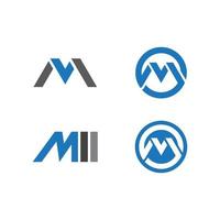 plantilla de logotipo de letra m vector