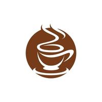 plantilla de logotipo de taza de café vector