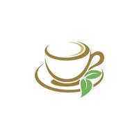 plantilla de logotipo de taza de café vector