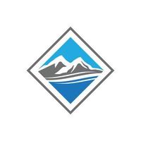 logotipo de icono de montaña vector