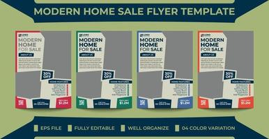 Modern Home Sale Real Estate Corporate Business Flyer Template vector