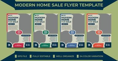 Modern Home Sale Real Estate Corporate Business Flyer Template vector