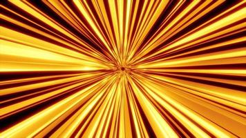 túnel rápido enérgico futurista amarillo brillante abstracto de líneas y bandas de energía mágica en el espacio. fondo abstracto. video en alta calidad 4k, diseño de movimiento