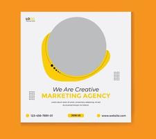 Digital marketing and corporate social media post design vector