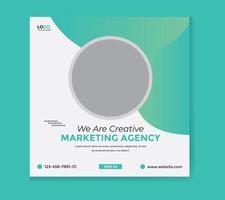 Digital marketing and corporate social media post design vector