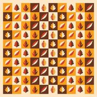 Autumn Leaves Pattern for Background Design, Pattern Vector Illustration.