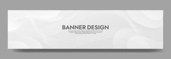 Abstract White Fluid Wave Banner Template vector