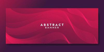 Abstract Red Fluid Wave Banner Template vector