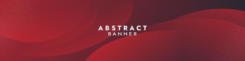 Abstract Red Fluid Wave Banner Template vector