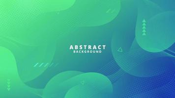 Abstract Green Fluid Wave Background vector