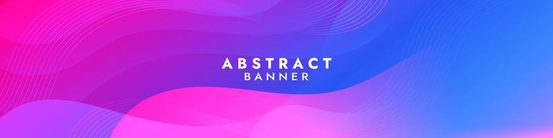 Abstract Colorful Fluid Wave Banner Template vector