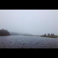 niebla sobre el lago foto