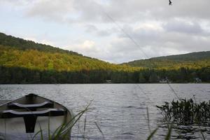 Canoe on Lake photo