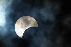 vista del eclipse lunar foto