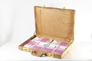 Suitcase with cash photo