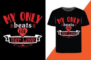 Valentine print ready t-shirt design vector