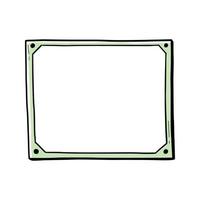 Hand drawn frame. Doodle sketch style vector