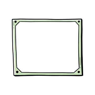 Hand drawn frame. Doodle sketch style