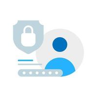 account has been protected with password concept illustration flat design vector eps10. modern graphic element for landing page, empty state ui, infographic, icon