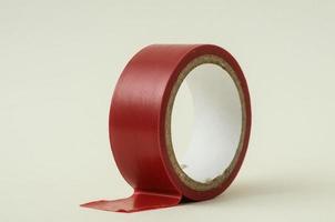 Isolated red tape photo