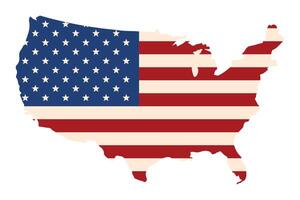 usa flag in map vector