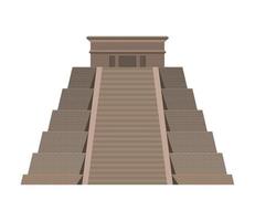 famous Mayan pyramid landmark vector