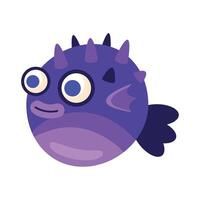 exotic Blowfish animal vector