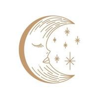 golden moon alchemy vector