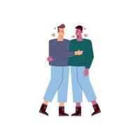 lovers couple gay vector