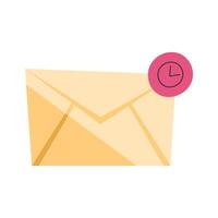 envelope mail with timer vector