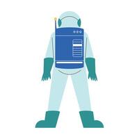 space astronaut back position vector