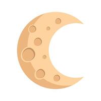 crescent moon icon vector