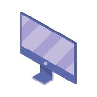 desktop computer tech isometric vector