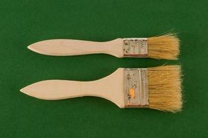 Isolated paint brushes photo