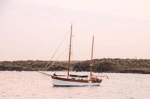 Beautiful view with a boat photo