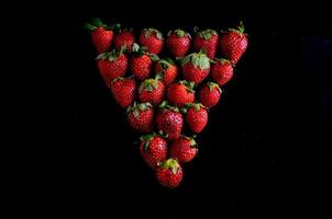 Strawberries fruit background photo