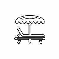Chair icon. Beach chair icon template. Stock vector illustration.