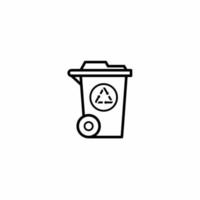 Trash icon. Modern trash can icon template. Stock vector illustration.