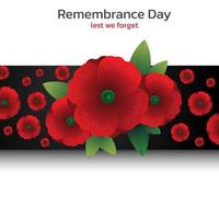 Remembrance day concept, Background with beautiful red poppies. Vector illustration, A poppy flower banner vector