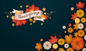 Thanksgiving day banner. Thanksgiving Day, festive dinner concept. Vector illustration for postcard, banner, card, poster, background.